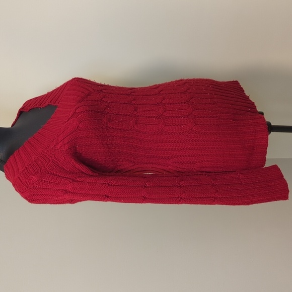 Seduction Women's Long-sleeve V-neck Red Colour Sweater Size Medium - Picture 4 of 11